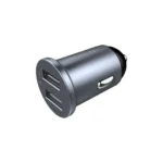 شارژر فندکی پاورولوژی مینی دو پورت 24w آلومینیومی مدل PCCSR001