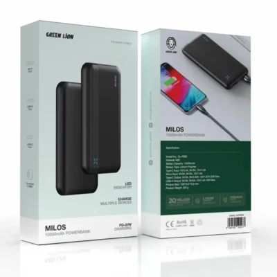 پاوربانک 20 وات گرین لاین مدل Green Lion Milos 10000mAh