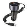 شارژر فندکی 60 وات یسیدو مدل Y56 به همراه کابل تبدیل USB-C