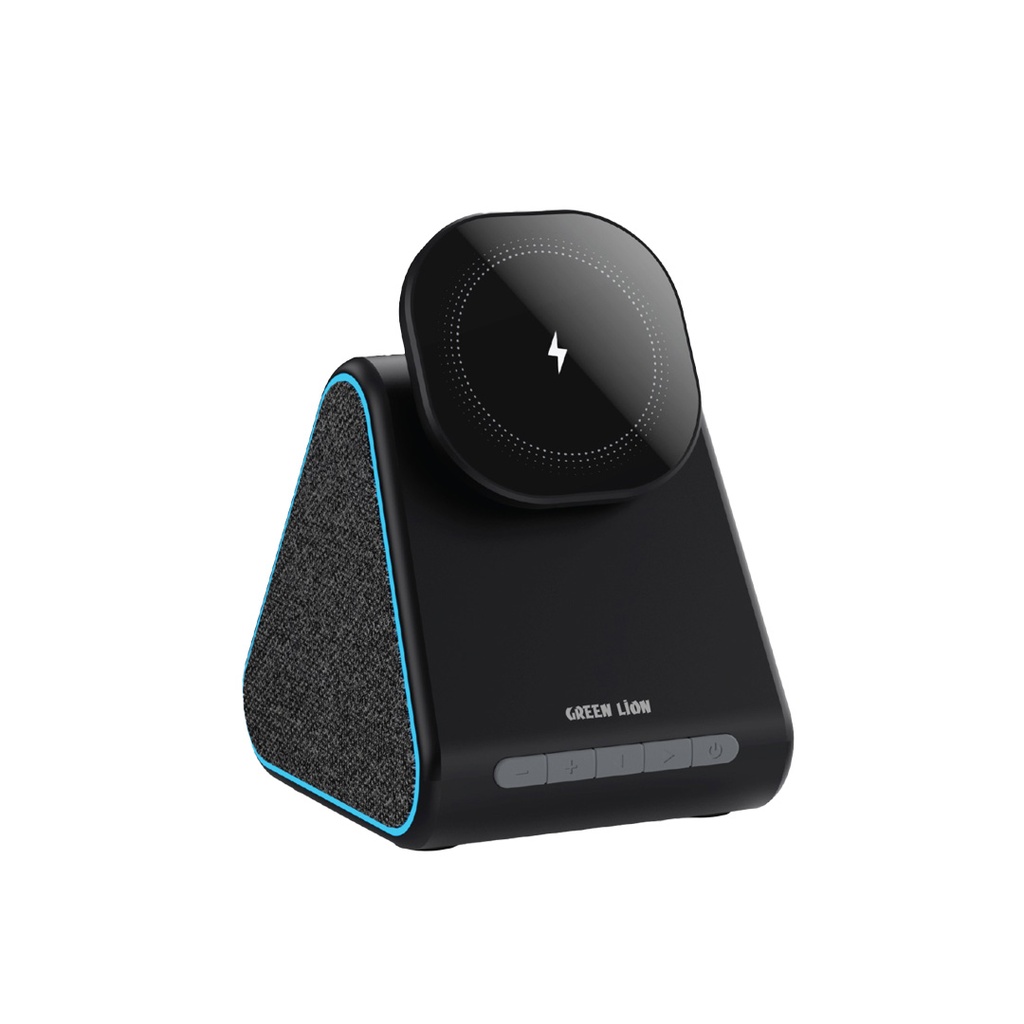 Green Lion Mag Trio Speaker, Charger, Phone _Stand - Black