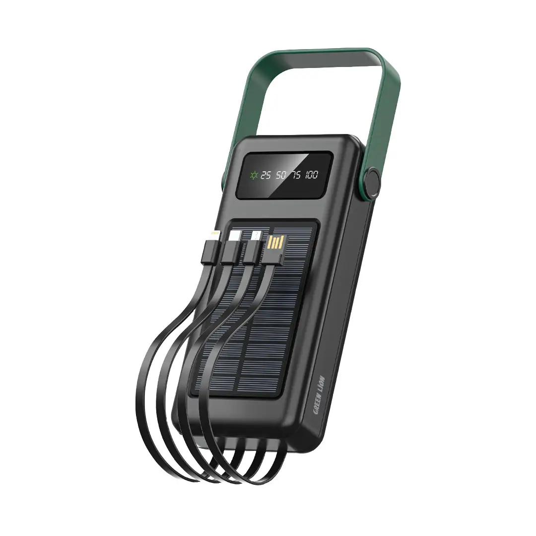 Green Lion Solar Max 30000mAh Powerbank - Black