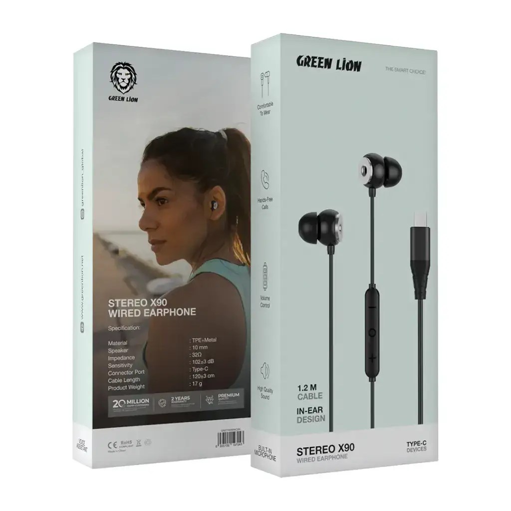 Green Lion Stereo X90 Type-C Wired Earphone