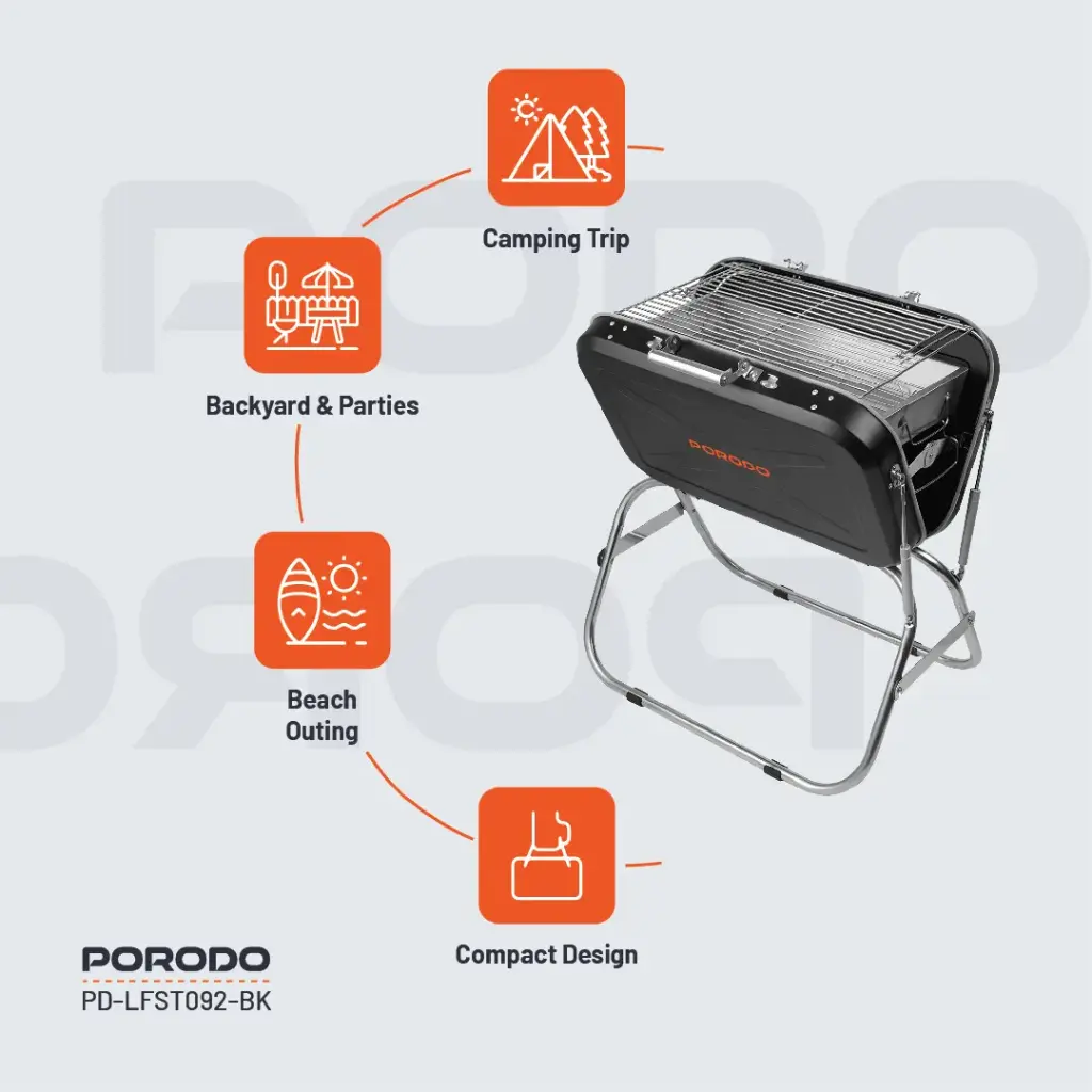 Porodo-Lifestyle-Portable-Folding-BBQ-Grill-Black