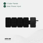 پاوربانک خورشیدی 5 پنل 20000 گرین لاین Green Lion Solar 20000mAh