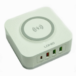 هاب شارژر 4 پورت و شارژر وایرلس الدینیو LDNIO AW004 توان 32 وات