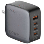 شارژر دیواری الدینیو Ldnio Q408 GaN توان 100 وات همراه با کابل