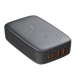 هاب شارژر 5 پورت و شارژ وایرلس الدینیو LDNIO Q4010 GaN توان 140 وات