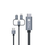 کابل تبدیل HDMI به USB-C / microUSB / لایتنینگ پرووان مدل PCH70 طول 1.8 متر