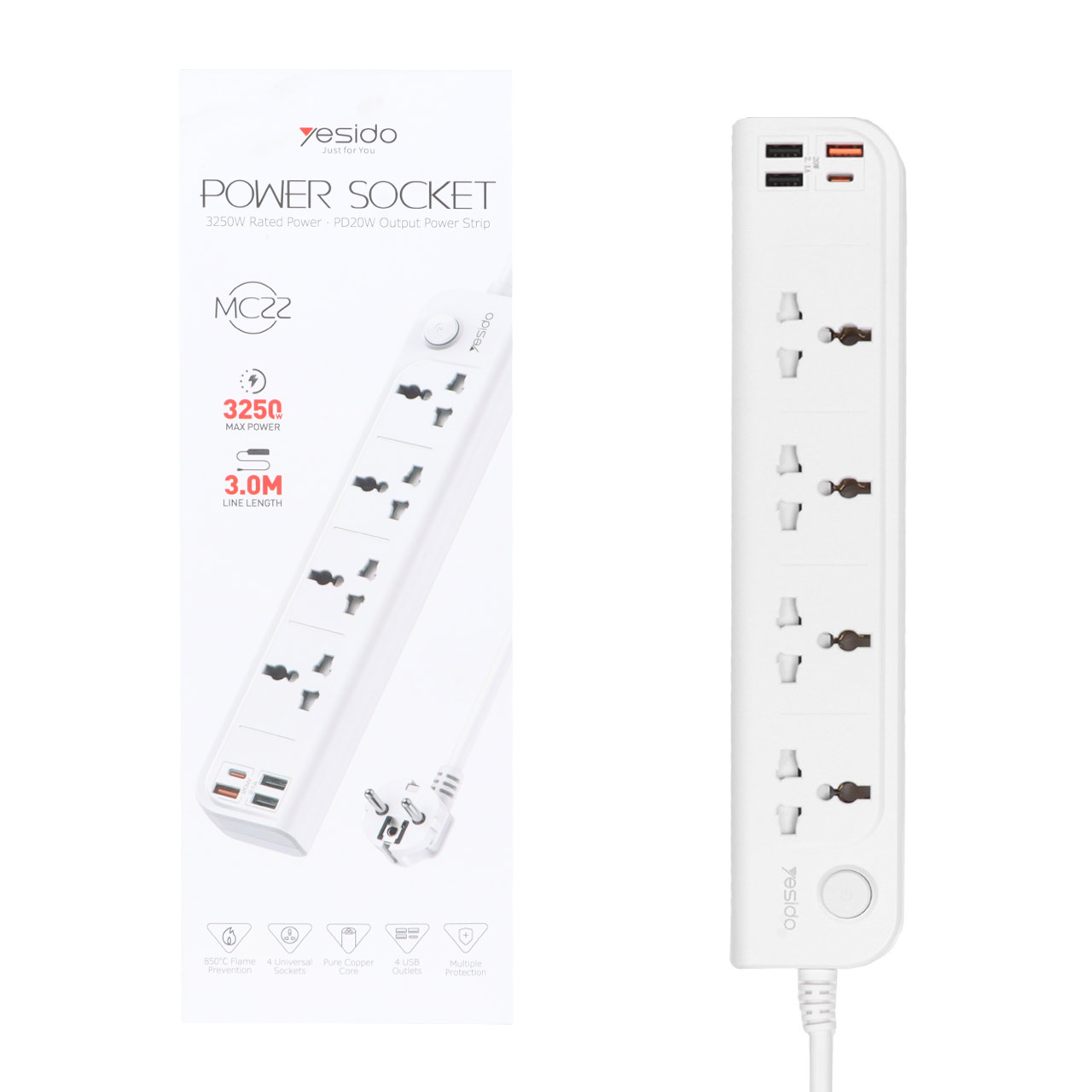 چند راهی برق یسیدو مدل YESIDO MC22