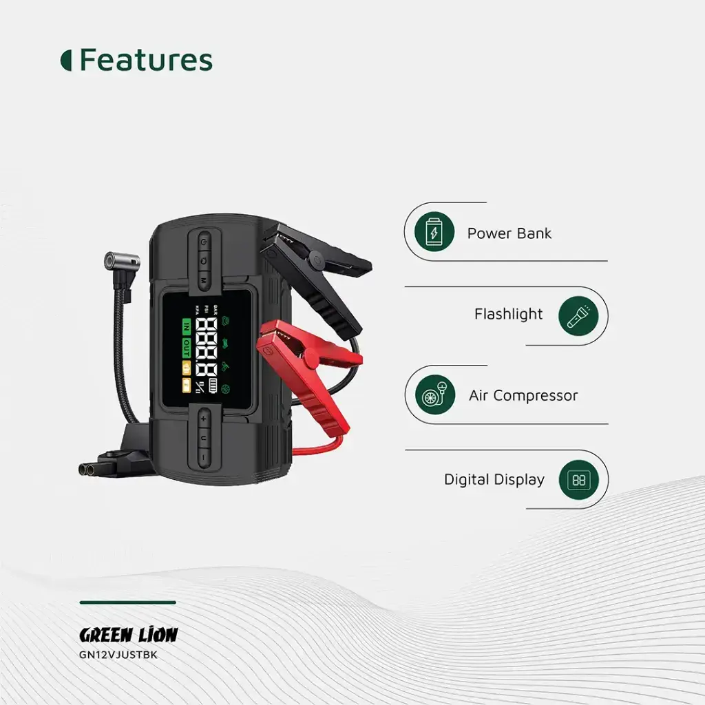 Green Lion 12V Jump Starter 12000 mAh - Black (2)
