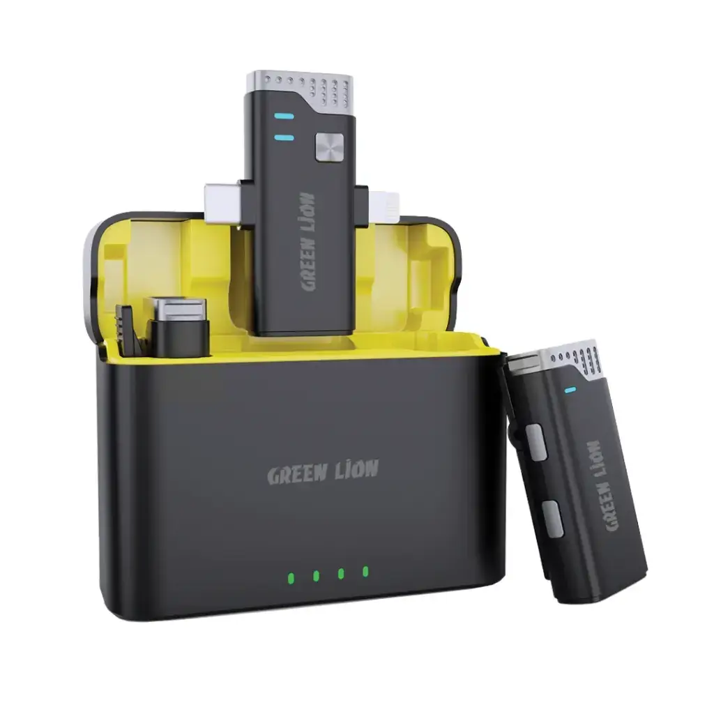 Green Lion 2 IN 1 360 Microphone USB-C Lightning - Black