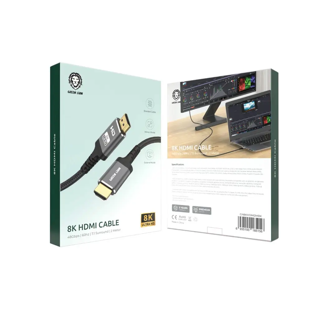 Green Lion 8K HDMI Cable 2 Meter - Black (1)