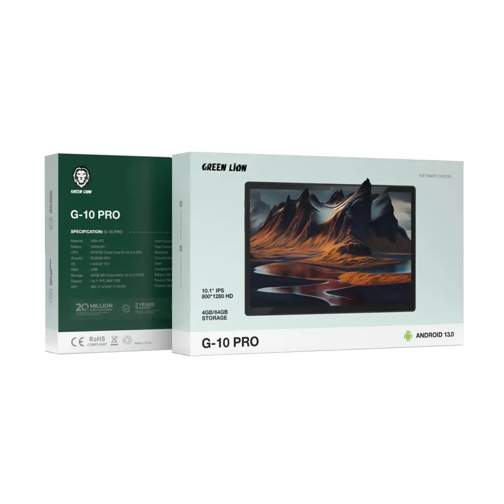 Green Lion G10 Pro Tablet 4+64 GB 5000mAh - Black (1)