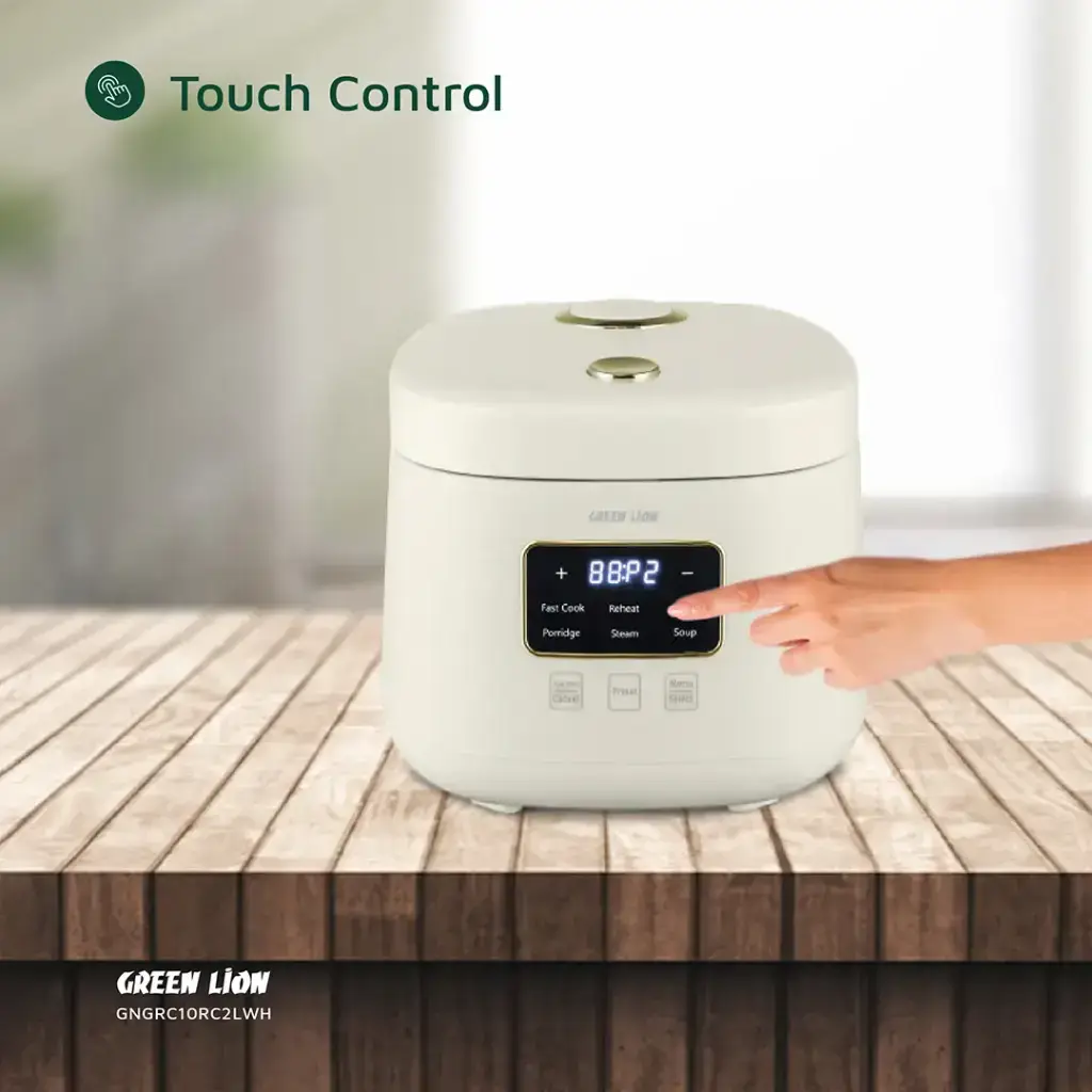 Green Lion GRC-10 Digital Rice Cooker 2L - White (1)