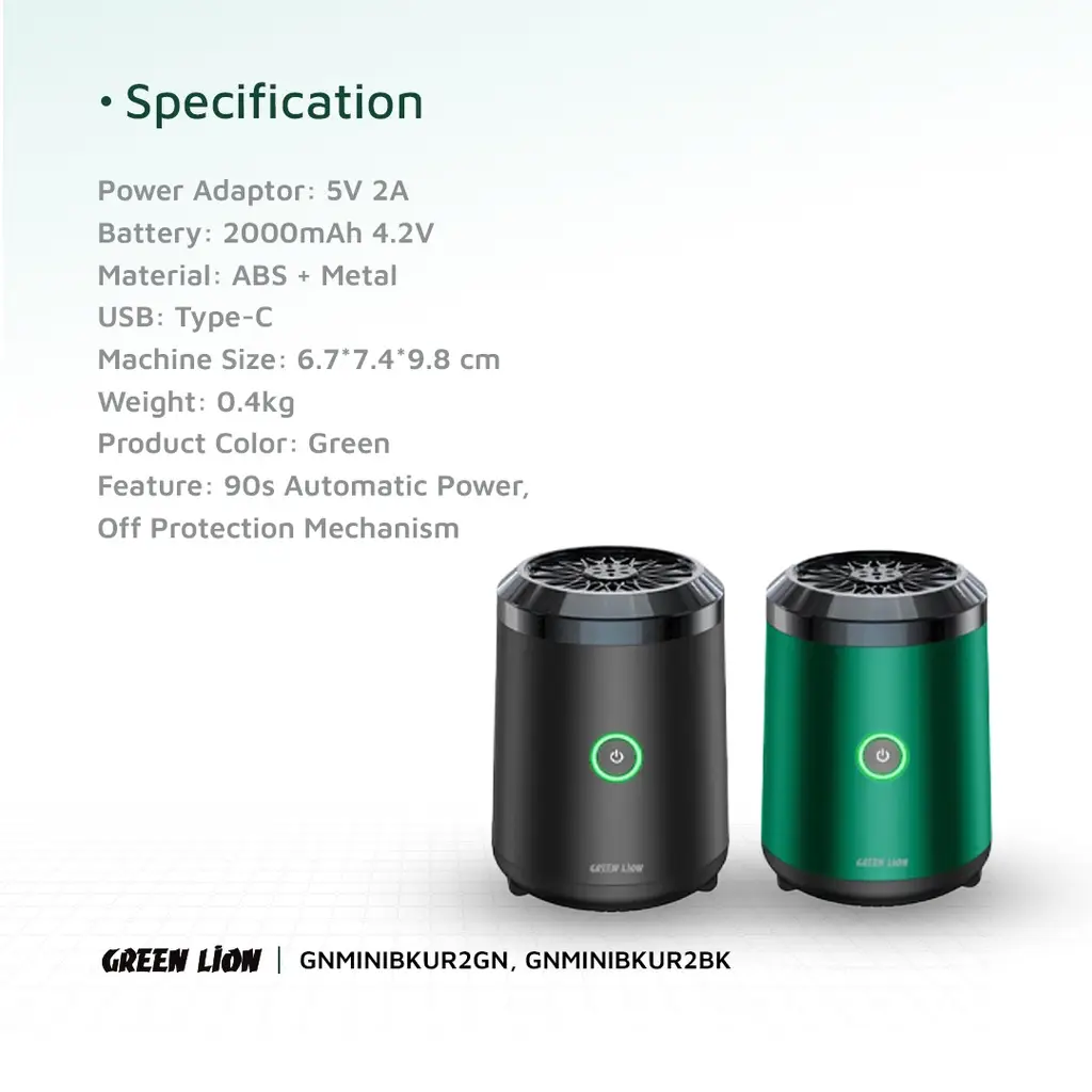 Green Lion Mini Bakhour 2 Incense Burner 2000mAh