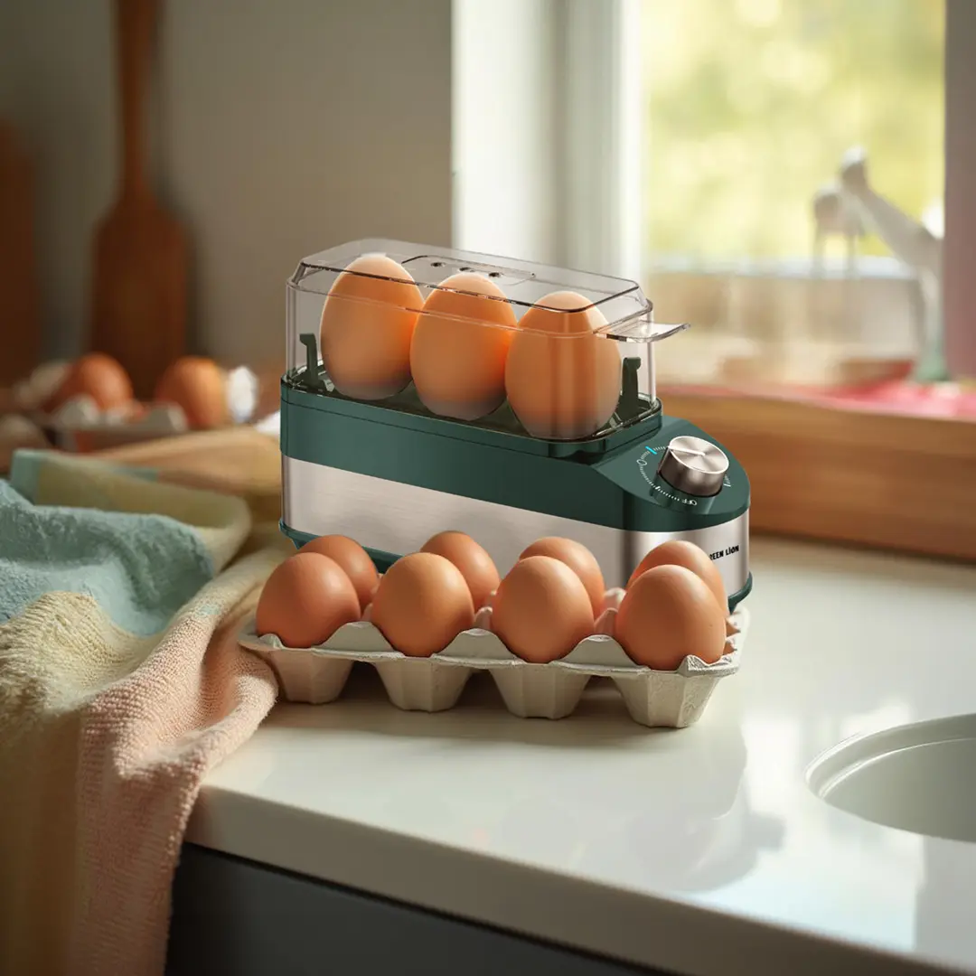 Green Lion Trio Egg Cooker - Green (5)