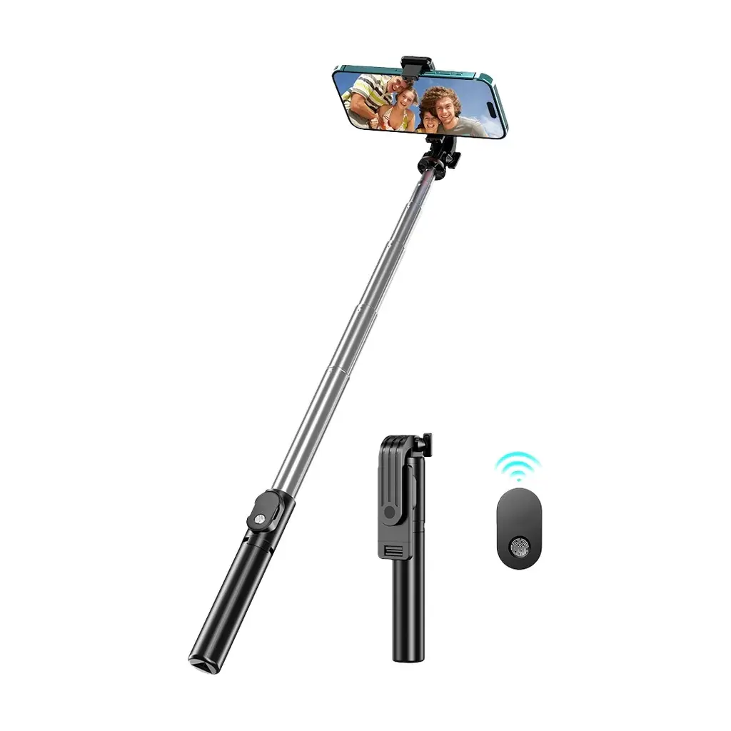 Green Lion Tripod Selfie Stick - Black
