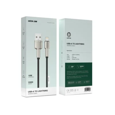 کابل روکش فلزی 18وات تایپA به لایتنینگ گرین لاین Green Lion