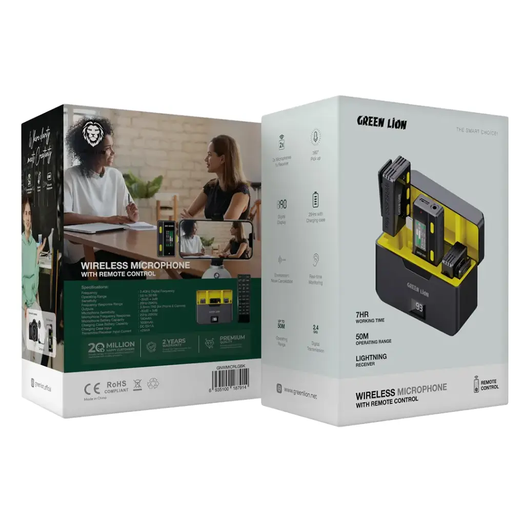 Green Lion Wireless Microphone With Remote Control - Black (1)