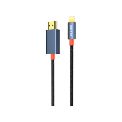 کابل لایتنینگ به HDMI پرودو مدل Porodo Woven Cable Lightning to HDMI