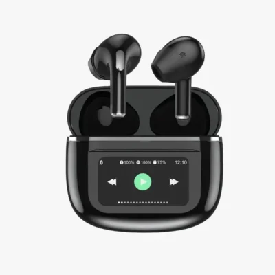 هدفون بلوتوثی نمایشگر دار پرودو مدل Porodo Soundtec Wonder TWS Earphone with Touch Screen