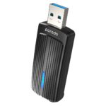 دانگل بی سیم شبکه وایفای USB A به تایپ-سی پرودو مدل Porodo Dual Band WiFi6 USB Adapter PD-WDB6AC-BK