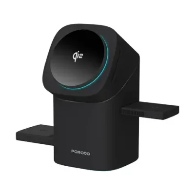 استند شارژر وایرلس پرودو Porodo Auto Rotate & Slide Qi2 FWC043