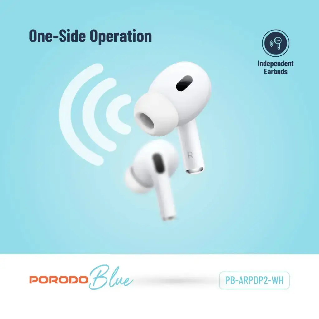 Porodo Blue Deep Bass Wireless Earbuds Pro 2 with Swipe Volume (3)