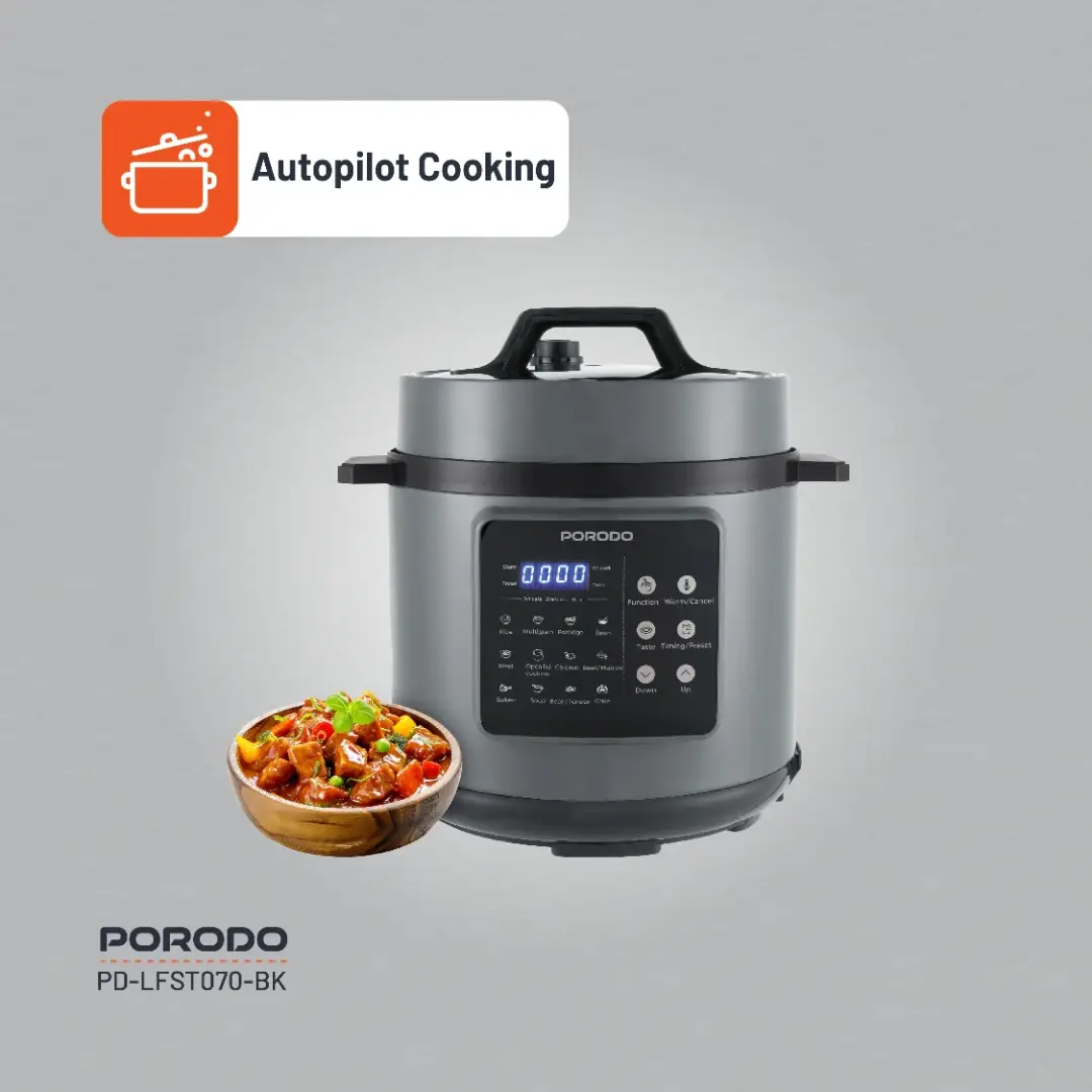 Porodo Lifestyle 1300W Multi-Cuisine Pressure Cooker - Black (6)