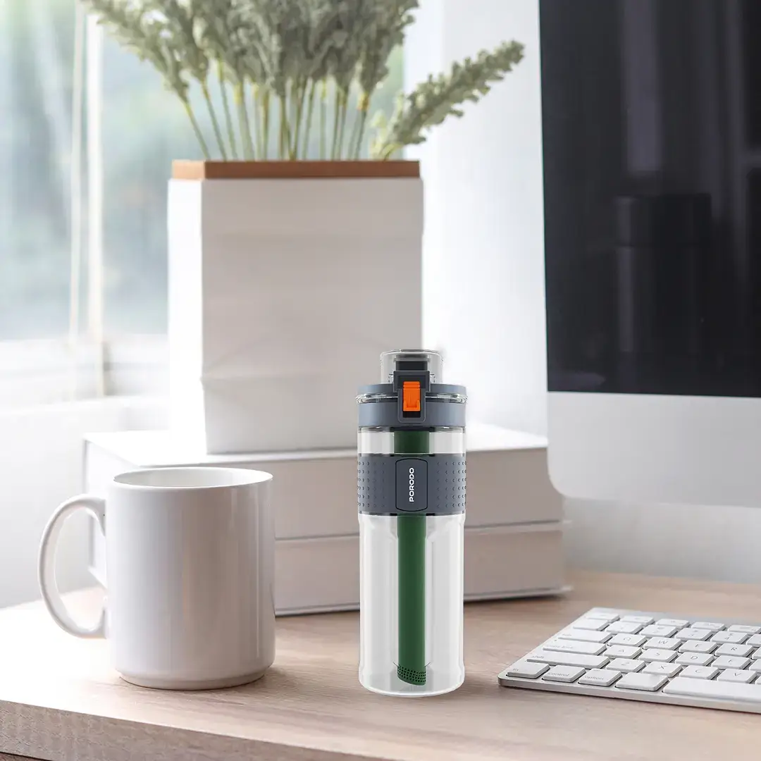 Porodo Lifestyle 2-Stage Filtration Water Bottle - Black (11)