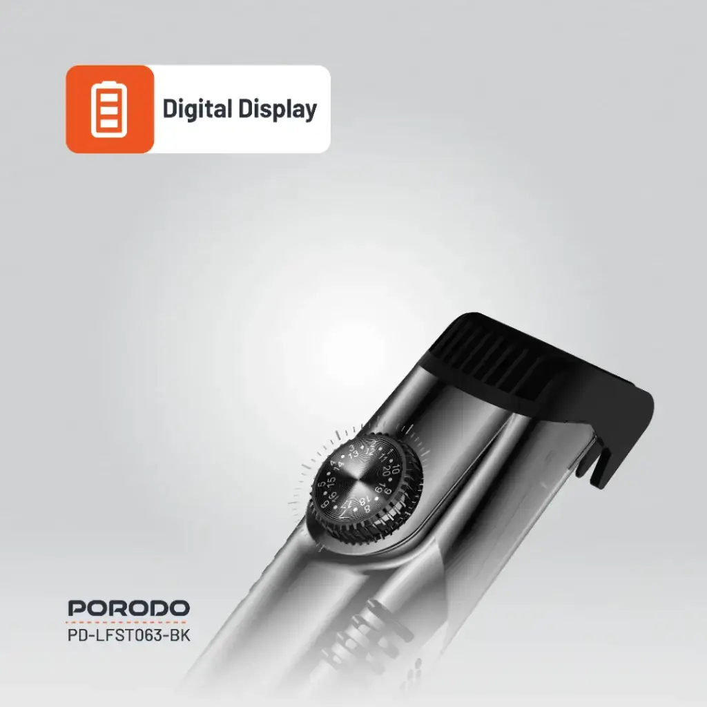 Porodo Lifestyle Air Suction Beard & Body Trimmer - Black (4)