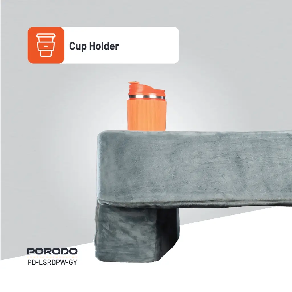 Porodo Lifestyle Lap Desk Pillow - Grey (2)