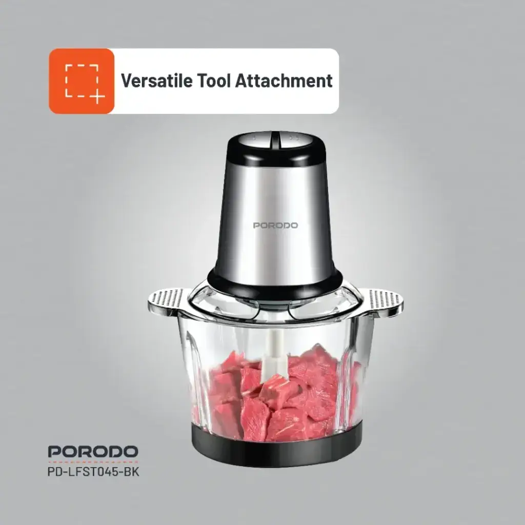 Porodo Lifestyle Meat and Vegetable Electric Food Chopper - Black (3)