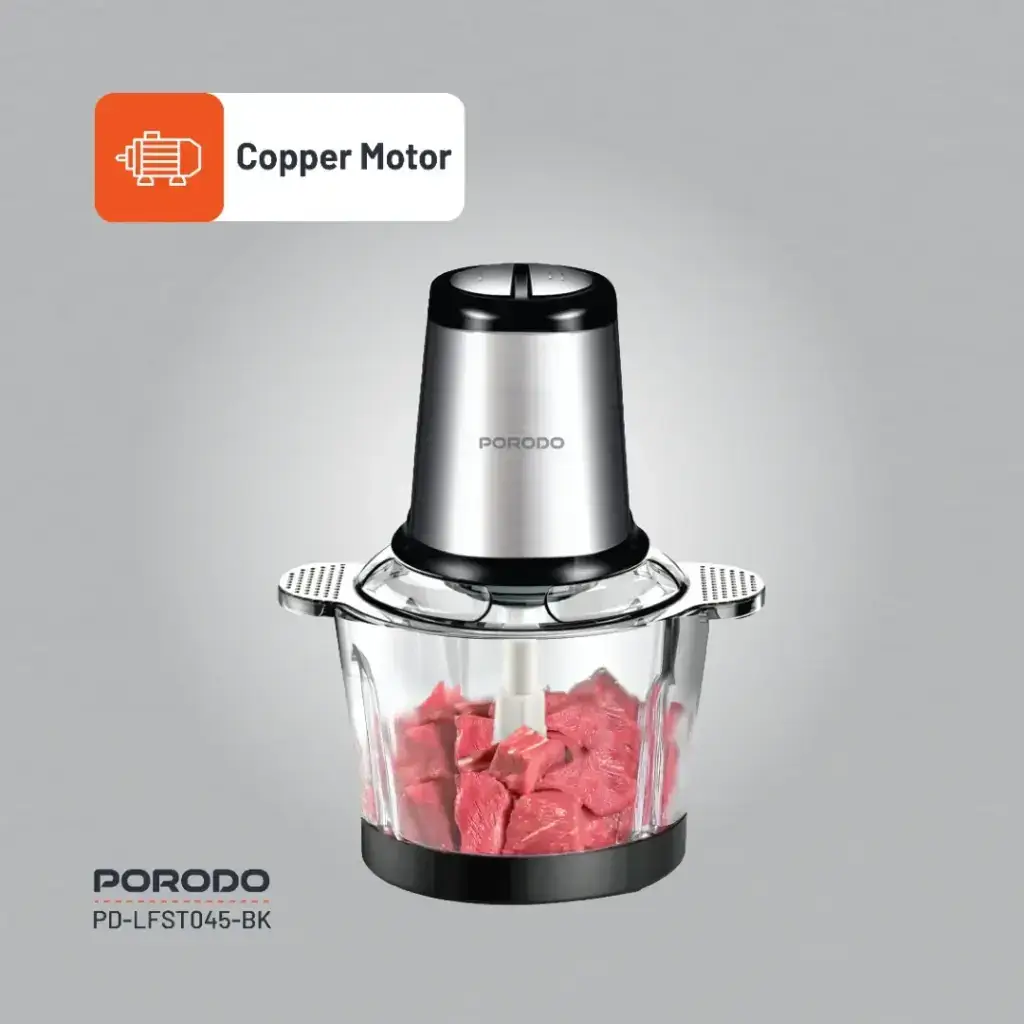 Porodo Lifestyle Meat and Vegetable Electric Food Chopper - Black (6)
