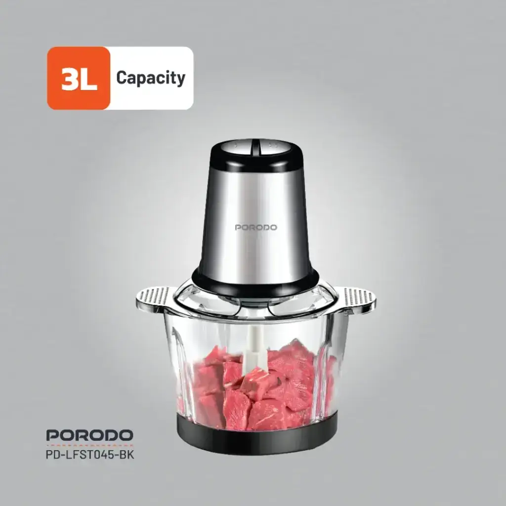 Porodo Lifestyle Meat and Vegetable Electric Food Chopper - Black (7)