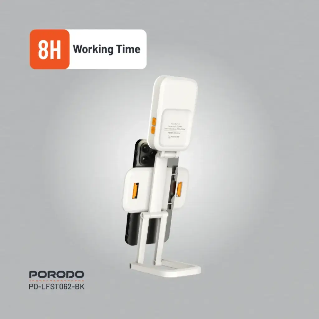 Porodo Lifestyle Phone Stand Fill Light - Black (2)