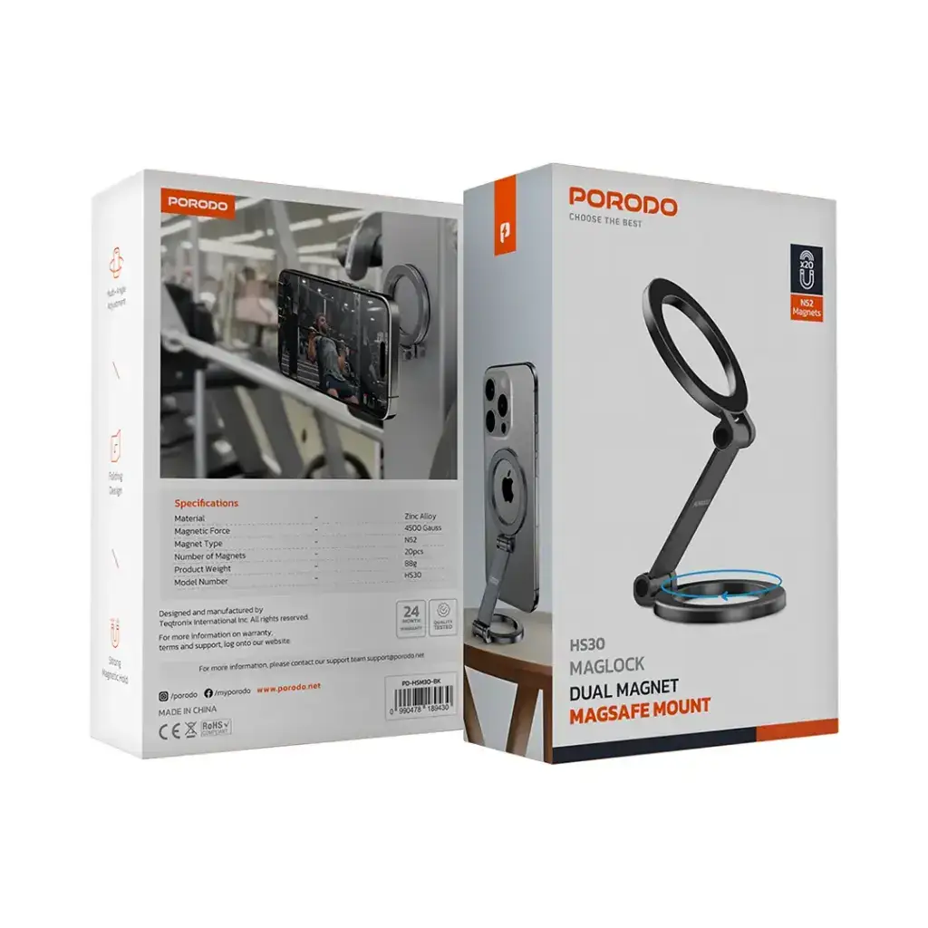 Porodo-Maglock-Dual-Magnet-Magsafe-Mount-Black