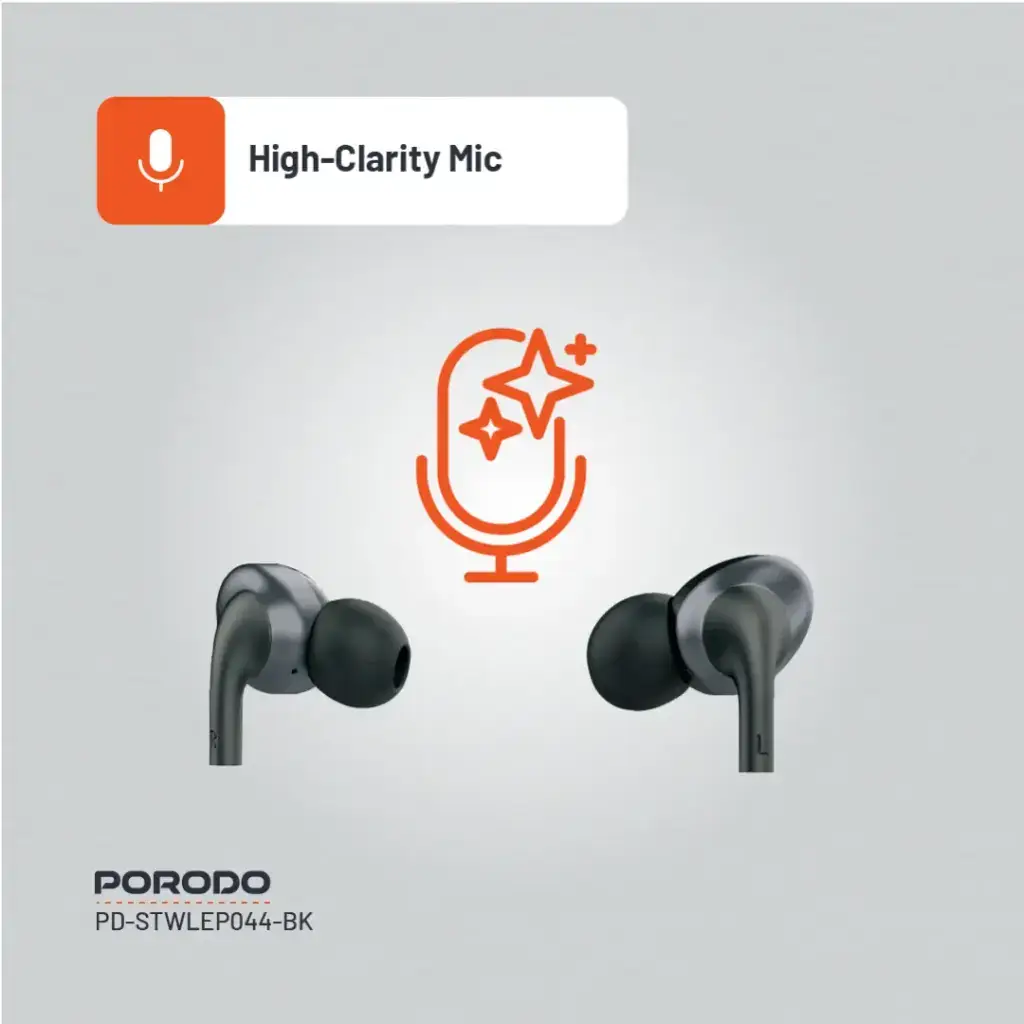 Porodo Soundtec Stereo Earphones Type-C Connector - Black (3)