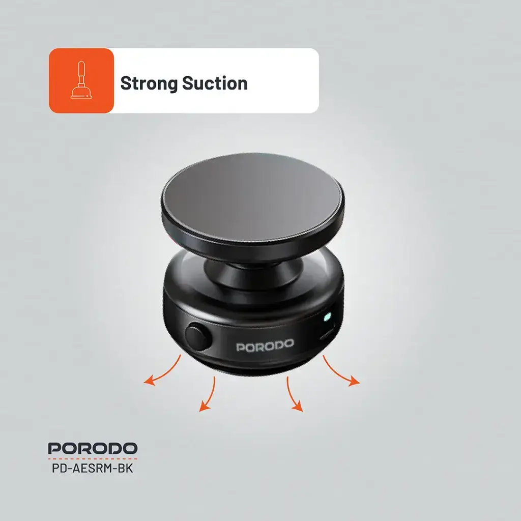 Porodo Vacuseal Magsafe Magnetic Mount - Black (1)