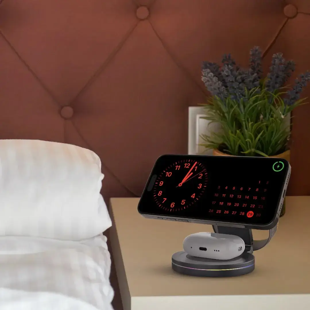 PorodoRotatingBaseThree-DeviceWirelessCharger-Gray_1200x1200