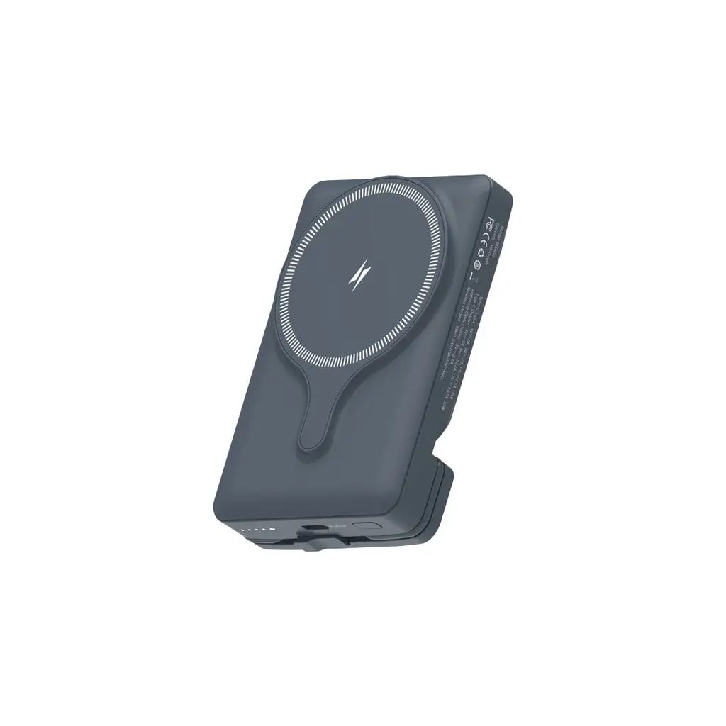 Powerology 5000mAh Power Bank With Magnetic Wireless Charger Car Mount (1)