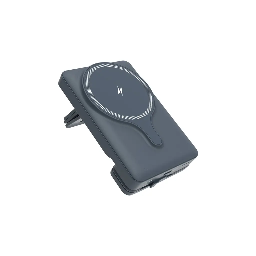 Powerology 5000mAh Power Bank With Magnetic Wireless Charger Car Mount (2)