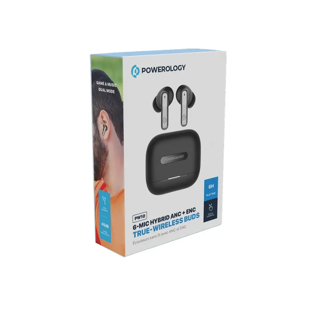 Powerology 6 Mic Hybrid ANC + ENC True Wireless Buds (2)