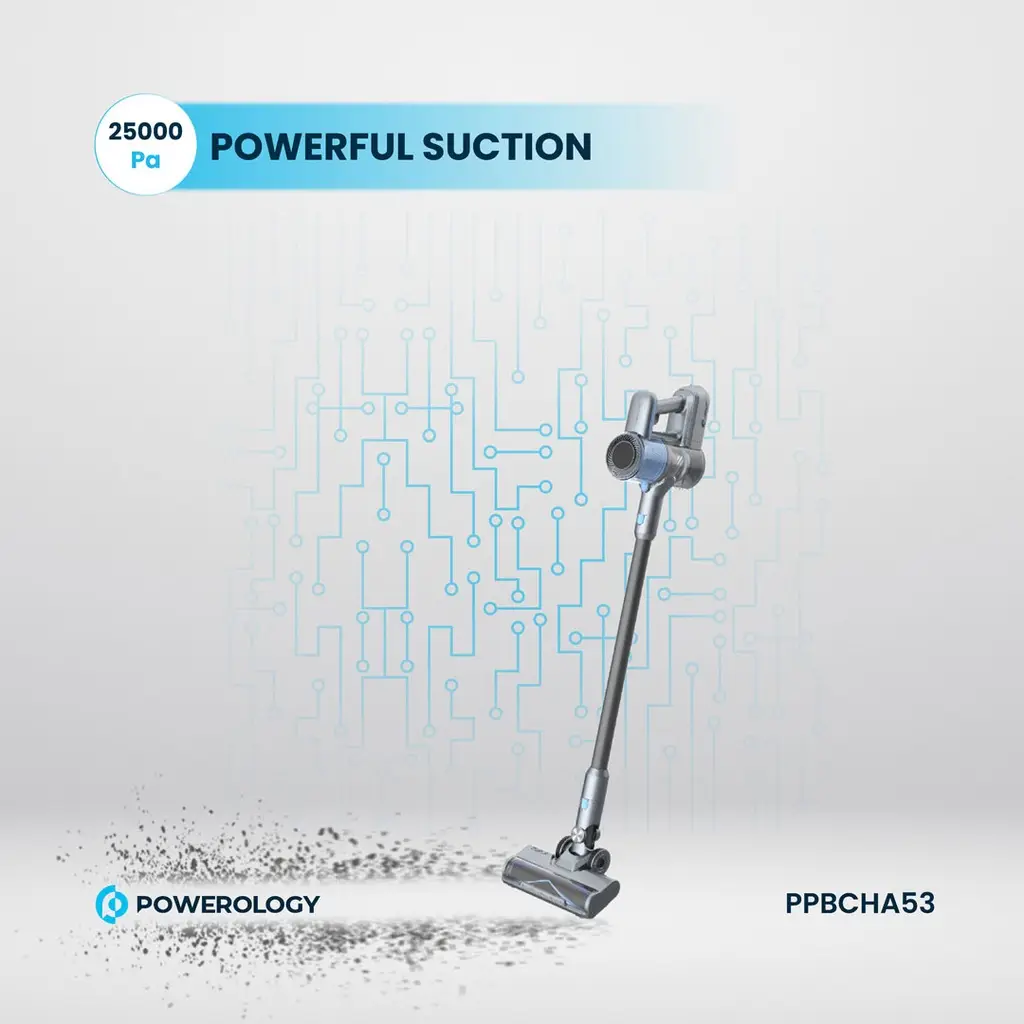 Powerology Cordless Stick Vacuum Cleaner with Detachable Battery - Dark Grey (5)
