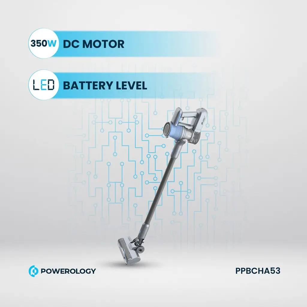 Powerology Cordless Stick Vacuum Cleaner with Detachable Battery - Dark Grey (6)
