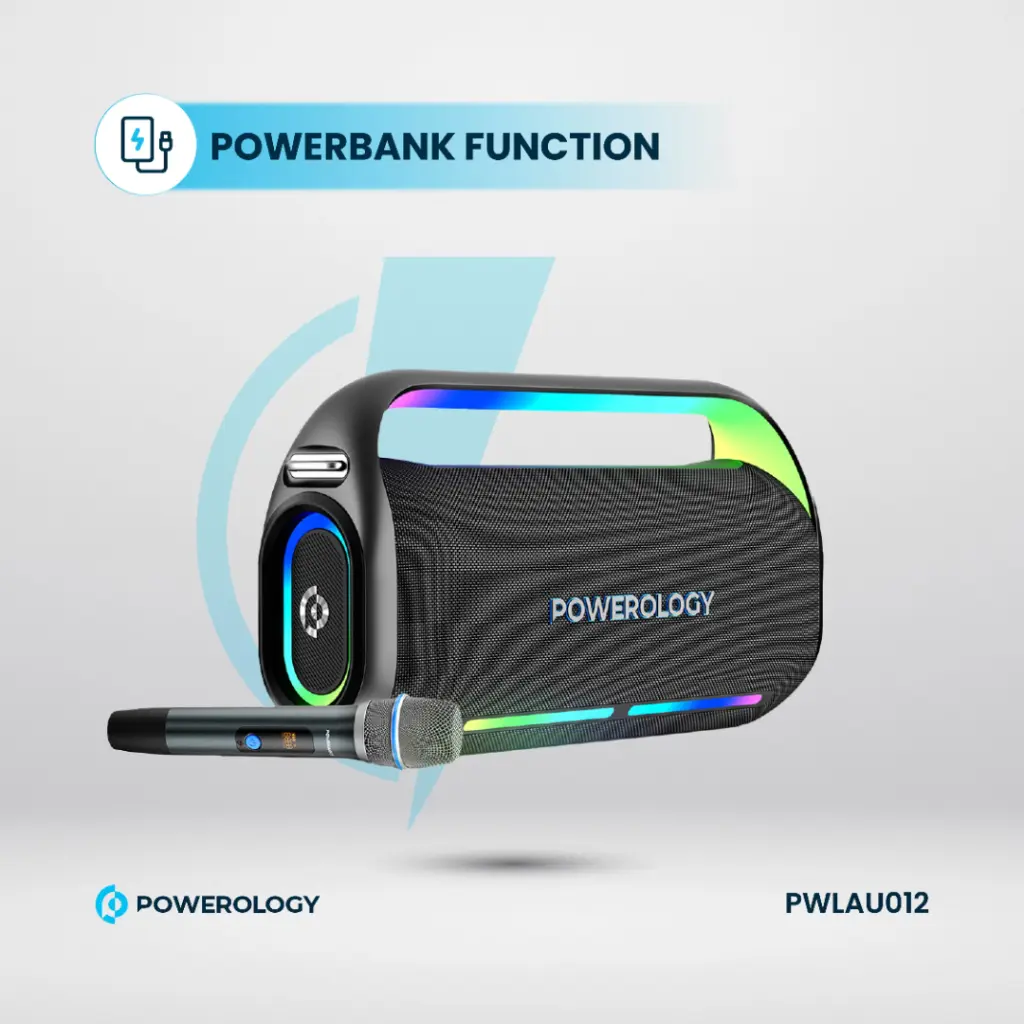 Powerology Deep Bass Party Speaker - Black