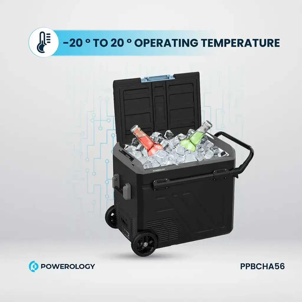 Powerology Dual Compartment Smart Fridge And Freezer - Gray (1)