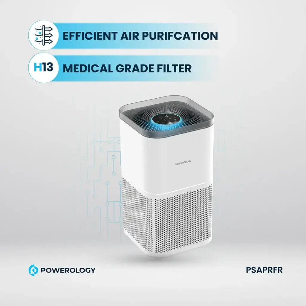 Powerology Smart Air Purifier Eliminate Odor & Smoke - White (3)