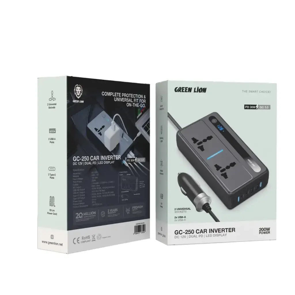 yopshop.ir-Green-Lion-GC-250-Car-Inverter-200W1
