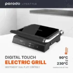 دستگاه گریل برقی دیجیتال دوگانه پرودو Porodo Digital Touch Electric Grill